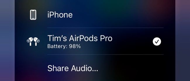 Both AirPods connected to iPhone