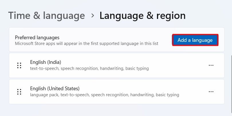 Add a language option in the Settings app